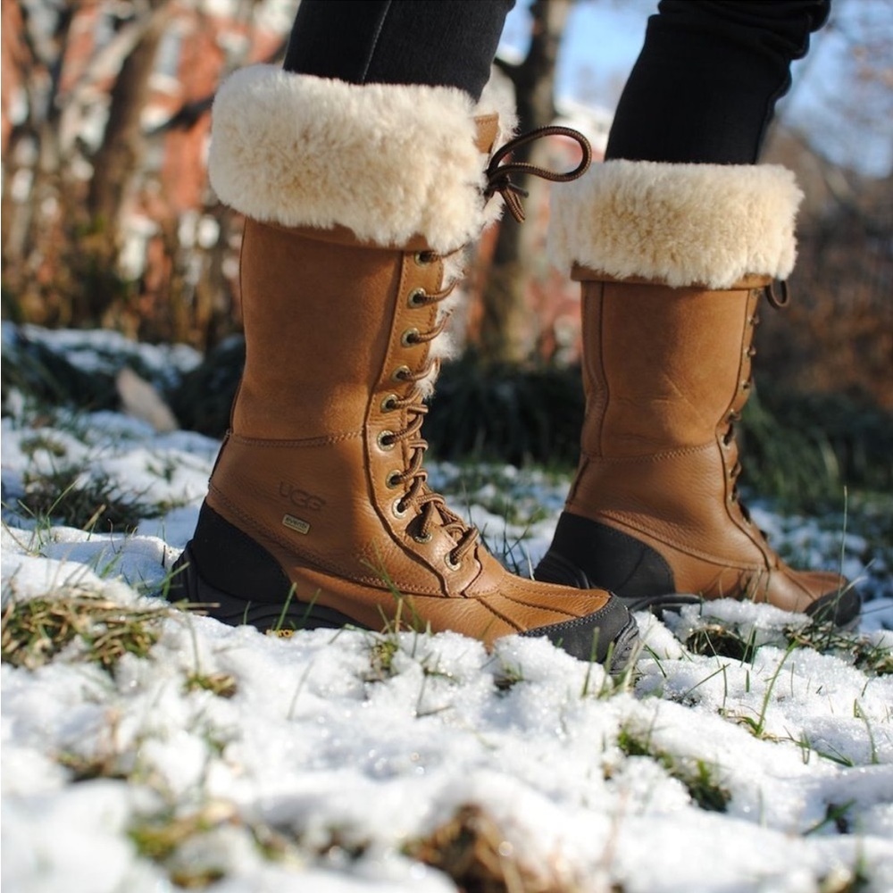 Ugg Adirondack Tall Winter Boot Shearling Vibram Outsole Size 8 - Picture 1 of 16